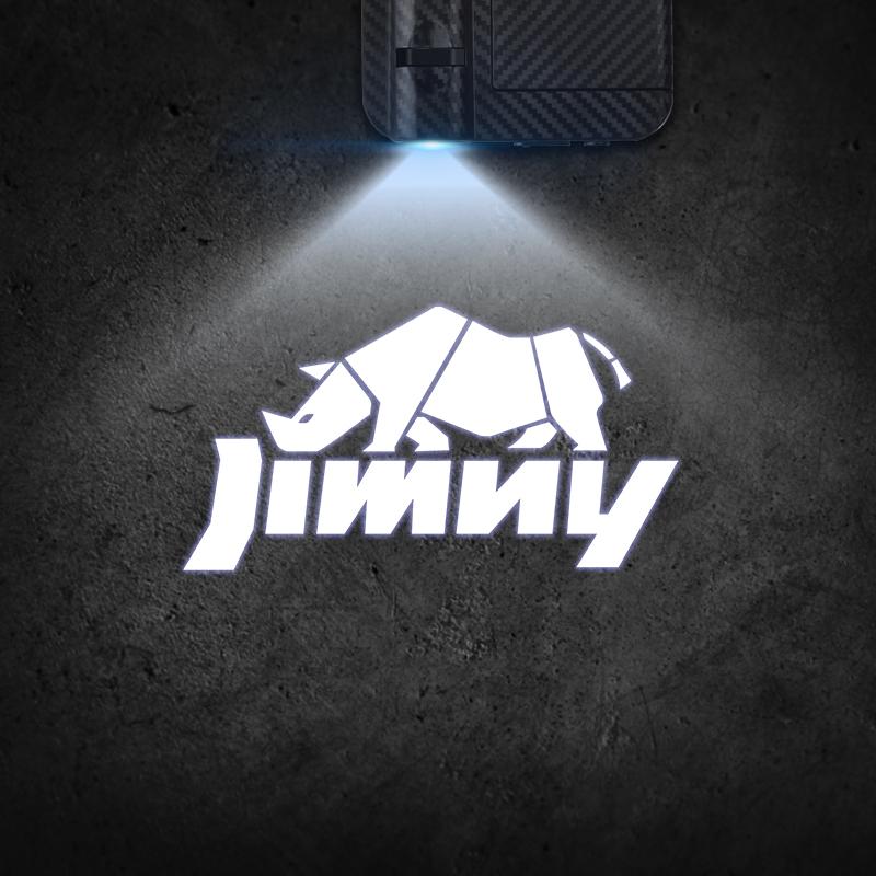 

For Suzuki Jimny Rhinoceros Emblem JB43 JB23 JB64 JB74 Car Door Light Welcome Lamp Wireless Laser Projector Auto Decoration HD 1pcs