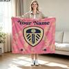 1PC Leeds United Custom Name Patterned Flannel Blanket Suitable For All Seasons for Home Decor Warmth and Comfort Gifts Holiday Present