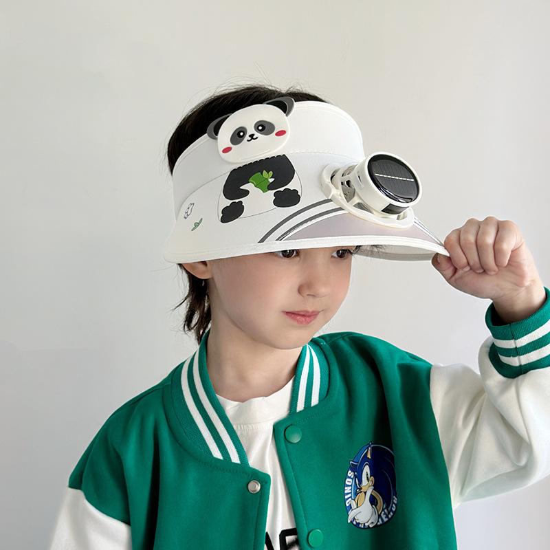 Solar Fan Hat Children Summer Sun Protection Hat UV Protection Boys and Girls Cartoon Sun Hat Trend