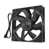 PC Case Fan 120mm PWM Intelligent Control MFDB Bearing Case Cooling Fan with 4 Pin Extension Cable 12V Black