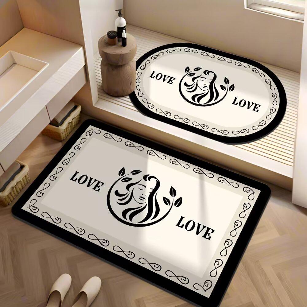 Bathroom Floor Mat Bathroom Non-slip Absorbent Toilet Strong Door Washroom Diatom Mud Quick Drying Mat Carpet Bathroom