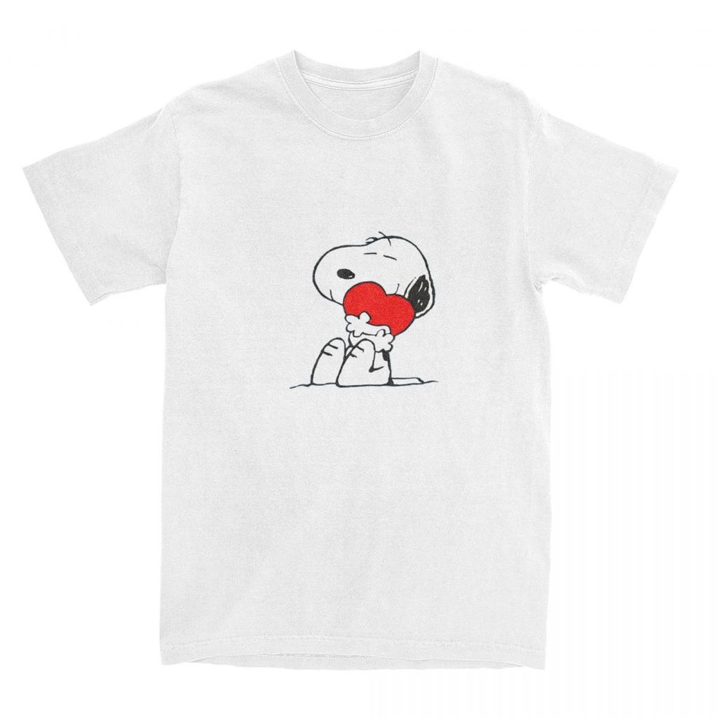 Grappige Snoopy Slaap Peanuts T-shirts Heren Dames 100% Katoen T-shirts Shirt Grote Maten Tops
