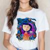 Maglietta Horror di Moda Bambola Coraline Sogni Maglietta Y2k Donna Vintage Gotica Magliette Grafiche di Halloween Abbigliamento