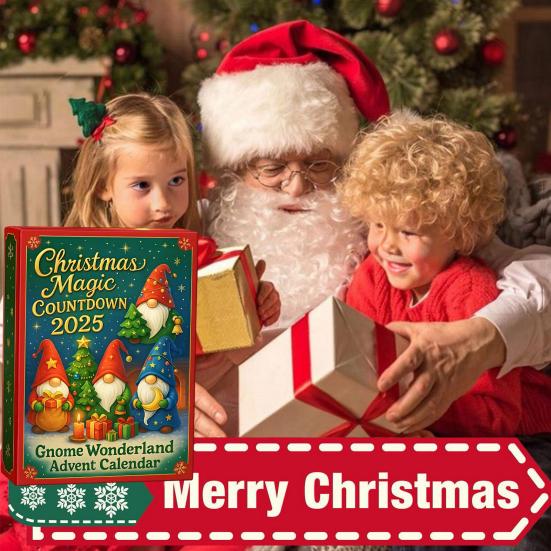Christmas Gnome Countdown Calendar 2025 24-Day Advent Calendars with 24 Gnomes Multifunctional Holiday Decoration