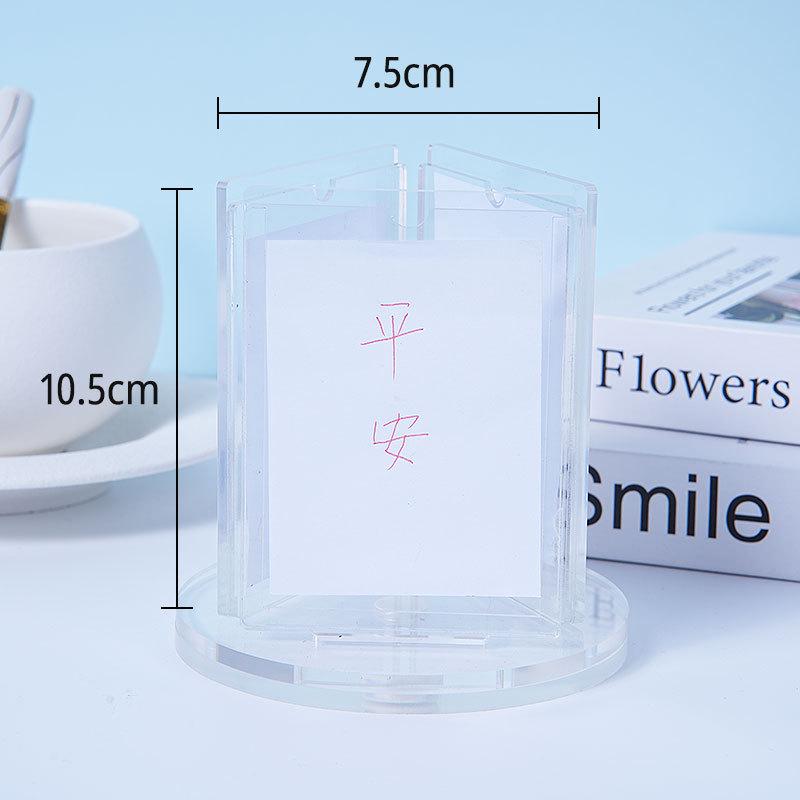 Acrylic Three-Sided Rotating Display Stand for Menus and Cards