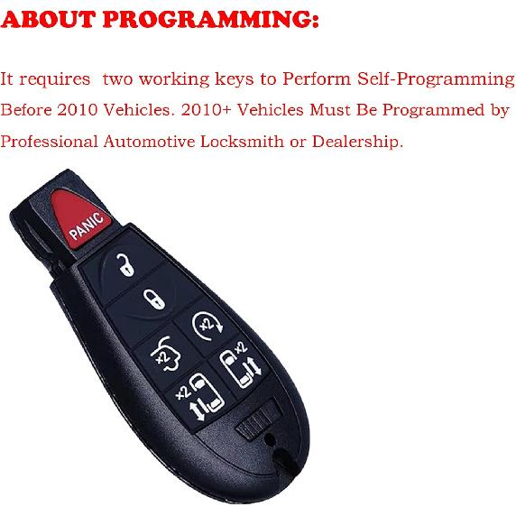 MechanMagic Key Fob Replacement Compatible For Chrysler Town And Country Dodge Grand Caravan 2008- Car Keyless Entry Remote Control M3N5WY783X