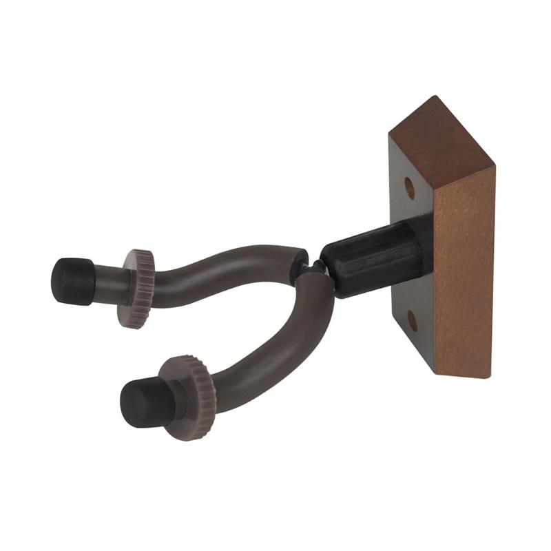 

Guitar Wall Mount Hanger with Screws Adjustable U-Shaped Hook Holder Wooden Base Display Stand Gift for Guitar Player 1