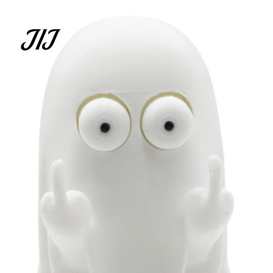 Novelty Cactus Figurine 3D Printed Pop-Eyed Fidget Figurine, Funny Squeeze Ghost Ornament, Interactive Playable Decoration Stress Relief Toy for Desk