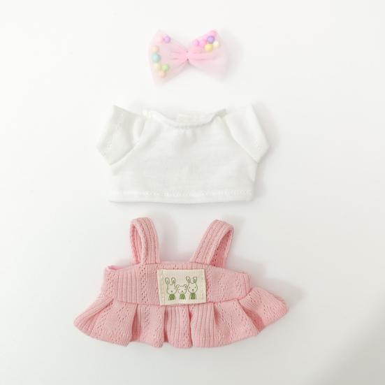 Trendy Doll Clothes Set Adorable Baby Outfits for 17cm Dolls Fashionable Baby Doll Attire