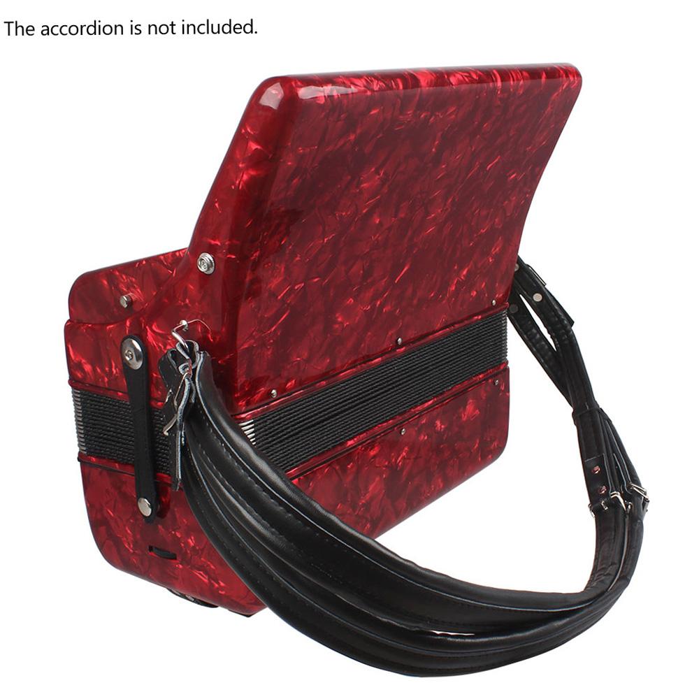 One Pair Adjustable Synthetic Leather Accordion Shoulder Straps for 16 120 Bass Accordions