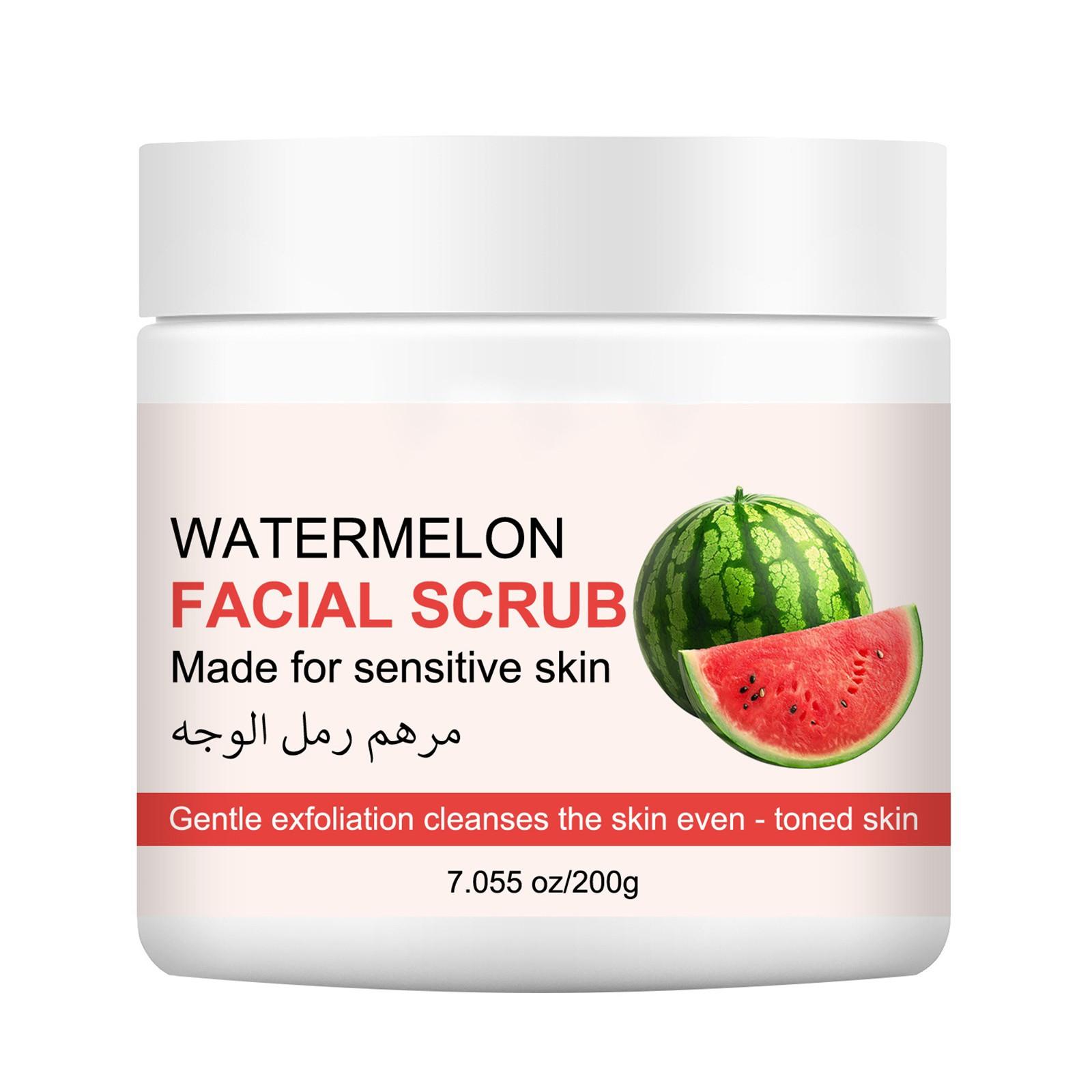 

Крем-скраб для лица с арбузом, Скраб для лица с арбузом, Ежедневный скраб для лица - Мягко отшелушивает, Очищает, Черные точки, Поры и Акне (7,05 унций)