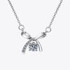 925 Sterling Silver Bowknot Design Cubic Zirconia Necklace for Women Exquisite Bridal Wedding Necklace Chic Jewelry