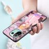 Japan rosa sakura anime mädchen Schwarz Fall Für Xiaomi Mi 11 Lite NE 11i 10T 11T Pro A2 A3 Lite POCO F3 M3 M4 C31 X3 Pro NFC GT