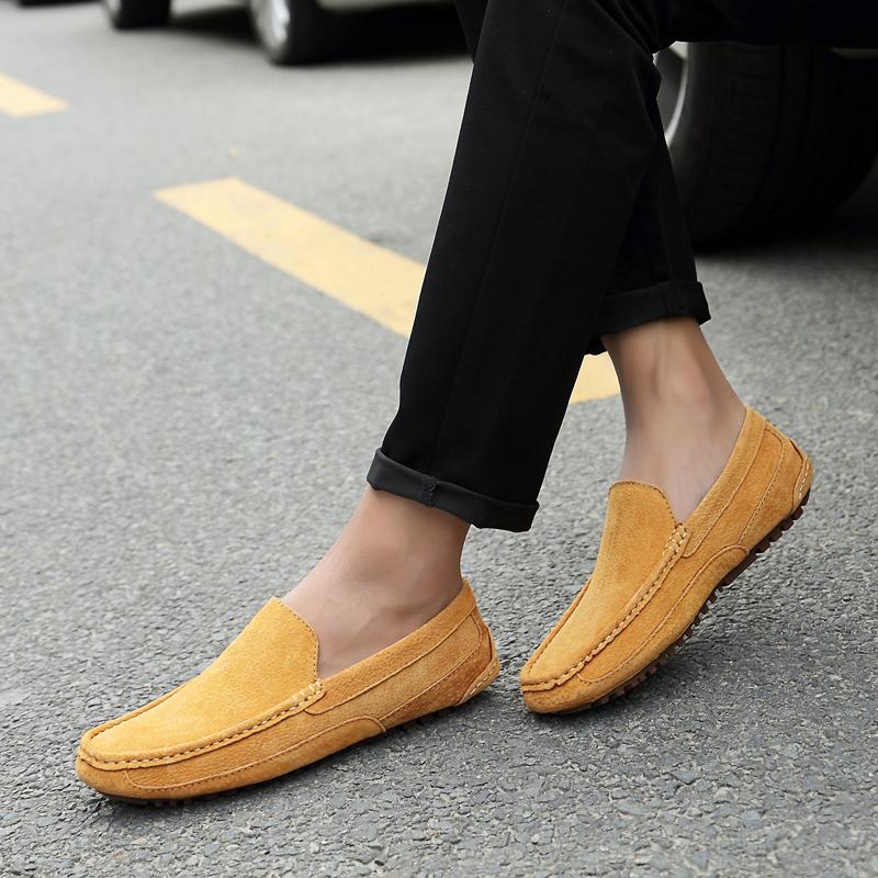 Men’s Moccasins Driving Shoes Comfort Flats Casual Slip On Plus Size Suede Shoes for Men Over Sized