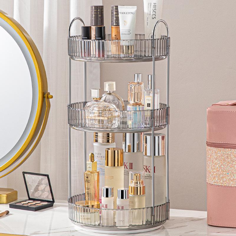 Rotating Luxury Cosmetics Storage Box for Vanity Table and Bathroom