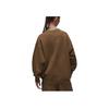 Jordan Logo Patch Solid Color Casual Loose Fleece-Lined Sweatshirt Women Tops Olive-Green DQ4600-385