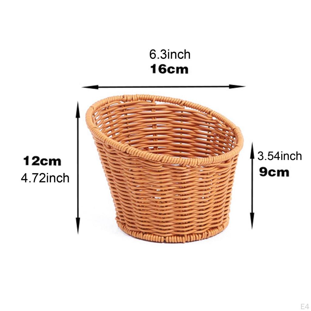 Tkaný kulatý koš Dekorativní drobnosti Zelenina Ovoce Jídlo do skříně Koupelna Domov