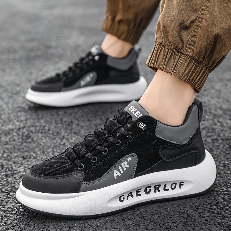 Men's Shoes Autumn and Winter Platform Heightening Non-slip Sports and Leisure Board Shoes Student 2024 Versatile Forrest Gump Running Dad Trendy Sh