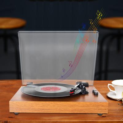 Retro-Plattenspieler mit BT-Funktion, 33/45/78 U/min, 3-Gang-Line-In, antiker Grammophon-Plattenspieler