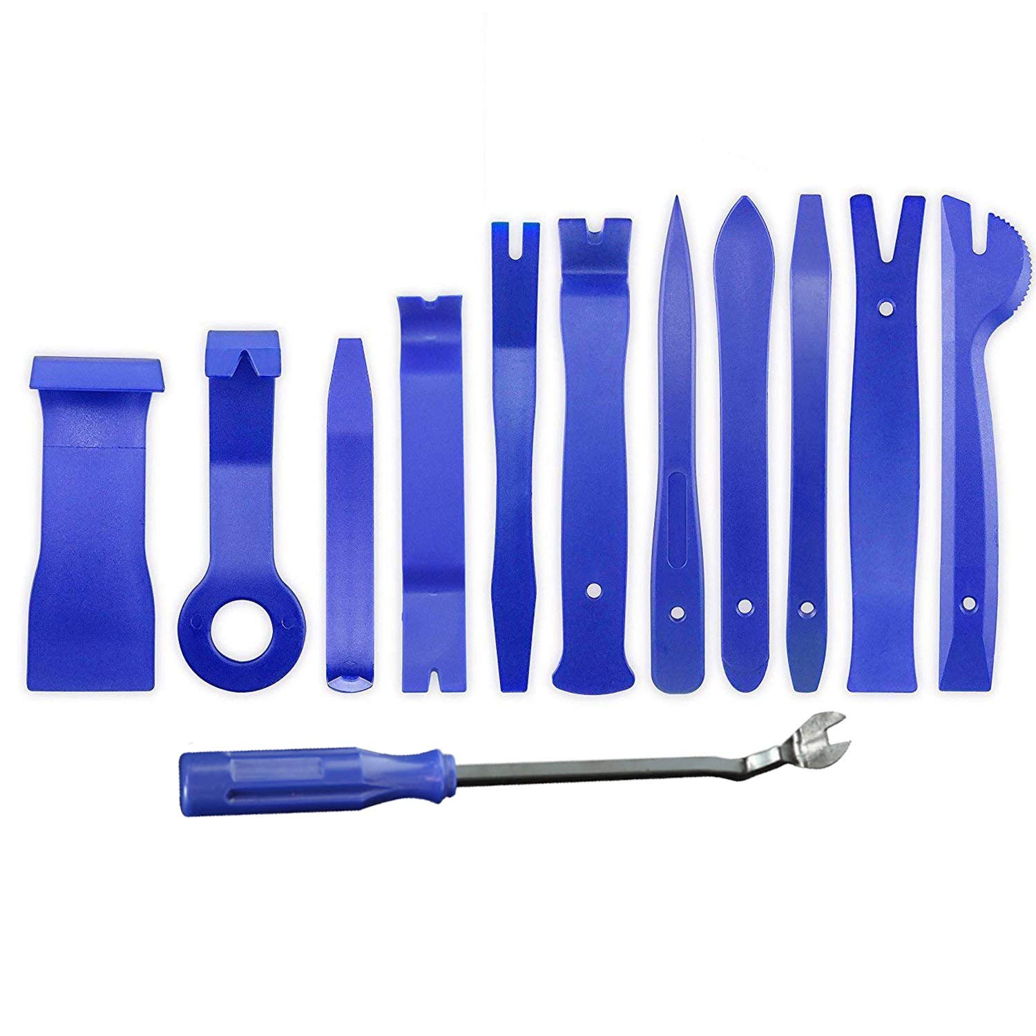 

CAVLA 12 Piece Set Upholstery Removal Tool Panel Removal Power Seed Removal Tool Clip Clamp Tool (Blue) (12)