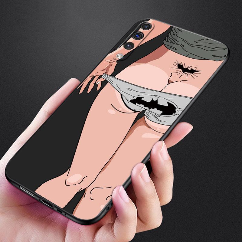 Silikonhülle mit sexy Mädchen-Arsch-Muster Coque für Samsung Galaxy A30 A10 A50 A70 A20 A51 A01 A04 A03 A71 A40 A20e A20s Schwarz