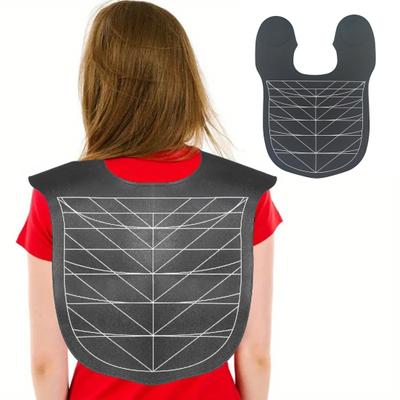 Silicone Hair Dye Collar with Guidelines Waterproof Barber Hair Cutting Coloring Pad Shawl Salon Haircut Cape Hairdressing Weighted Neck Guard Wrap