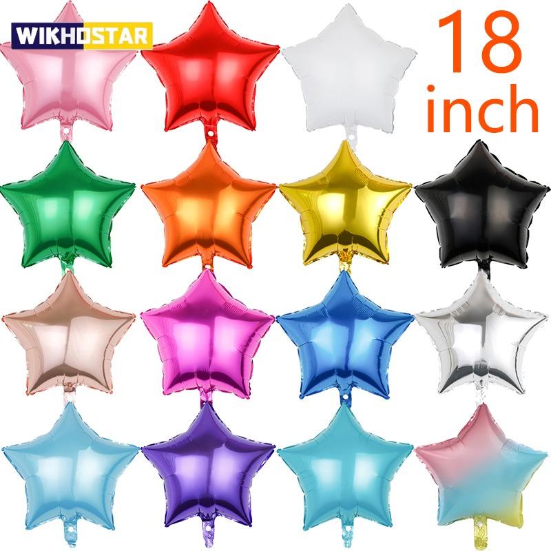 10 buc 18 inch Balon Stea Aurie Neagră Roșie Balon Folie Pentagramă Balon Heliu Decoratiune Petrecere de Crăciun Zi de Naștere Nuntă