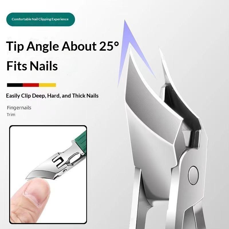 1/3 Pièces Coupe-ongles Obliques Bec d'Aigle 25° Bord Incliné Coupe-ongles Anti-Éclaboussures Cuticule Remover Outil Manucure Pédicure