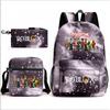 Set Zaino Scolastico Cristiano Ronaldo per Bambini Ragazzi Ragazze 15L Tessuto Oxford Borsa a Doppia Tracolla con Spallacci Imbottiti Traspiranti