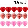 1-15 Stück Liebe Wabenball Hängende Dekoration Valentinstag Party Hängend Hochzeitsszene Layout Einkaufszentrum Hotel Wanddekor
