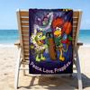 Muppet Rock Stars Microfiber Beach Towel, Lightweight And Quick-Dry, for Summer Travel, Beach Essential, Swimming Pool Outdoor