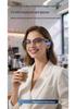 Bluetooth AI Smart Glasses with Metal Spring Hinges for Music & Calls - Black Wireless Technology