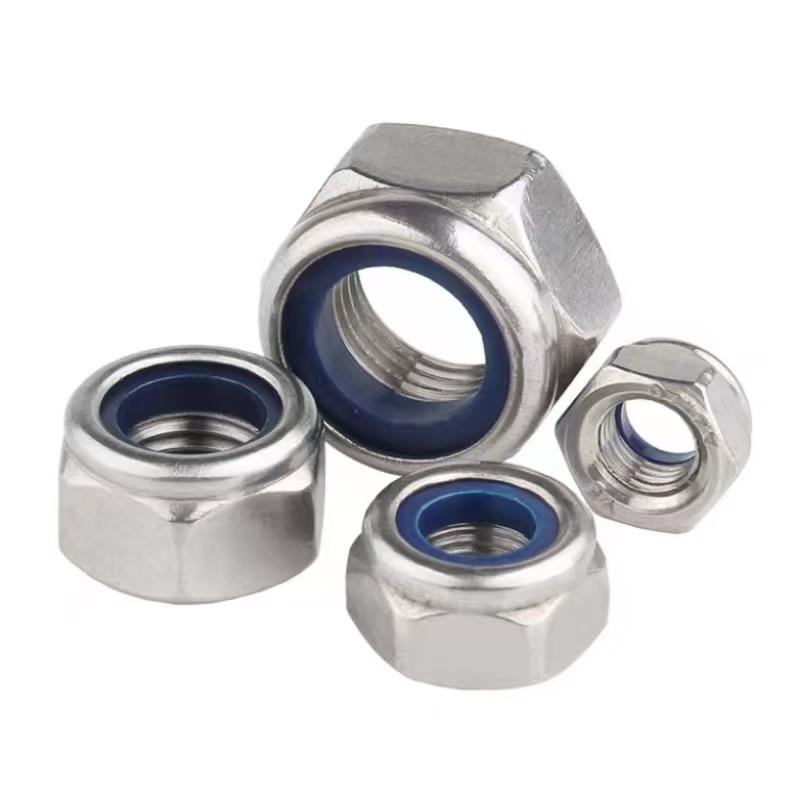 Galvanized Hexagon Self-Locking Nut, Anti-Loosening and Anti-Slip, Grades 4.8, Sizes M2-M5