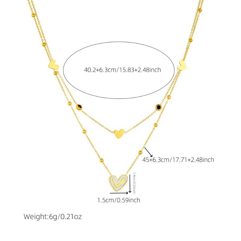gold layered heart pendant necklace for women