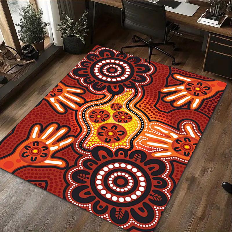 Aboriginal Rug - Home carpet Office Decorative Carpet For Living Room Bedroom Door Mat Floor Rug Computer Chair Area Rug