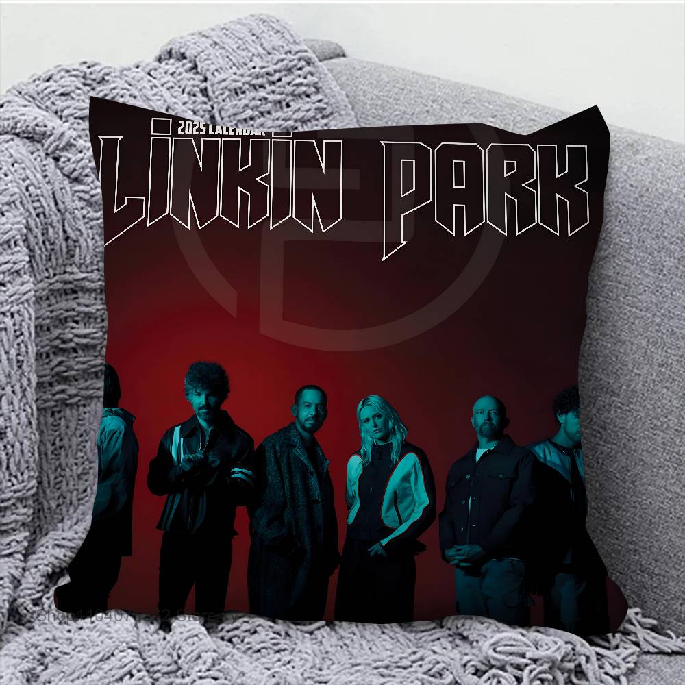 Rock Band L-Linkin Cool P-Park Kissenbezug Quadratisches Kissen Schlafzimmer Sofa Freizeit Komfortkissen Auto Wohnzimmer Heimdekoration