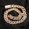 Hip Hop Cuban Chain Necklace Trendy Men Street T Square Zircon 20mm Necklace Fashion