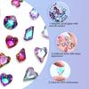 12Pcs Austria Crystal Pendant Loose Rhinestone Beads Charms Glass Jewelry Gems Stones for DIY Necklace Jewelry Making 11Styles