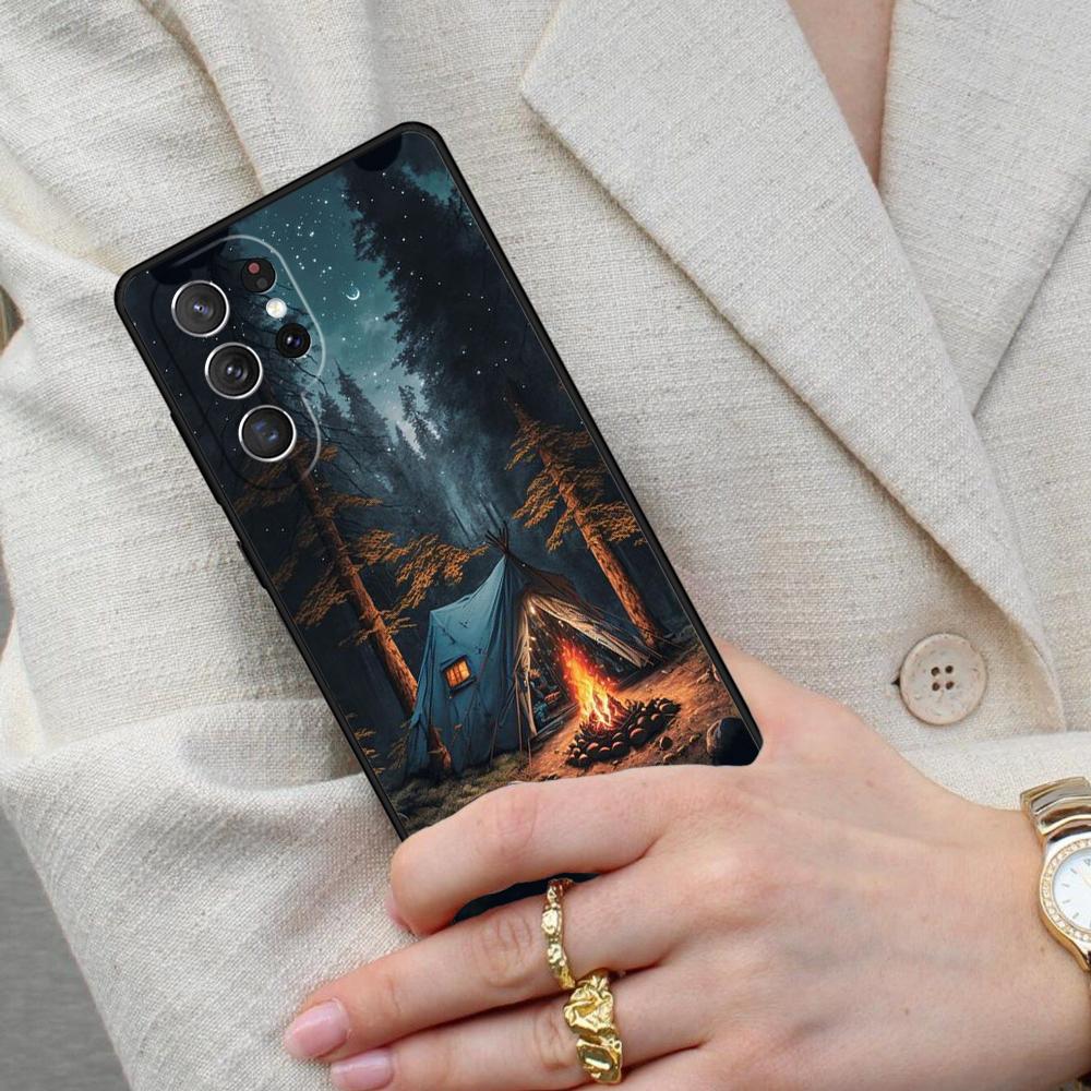 Nature Camping Art Cell Phone Case for Samsung Galaxy S26 Ultra S25 S24 S23 S22 S21 S20 Note10 Cover