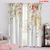 2pcs,2D Plane Printing Popular Curtain Panels Floral Cascade Versatile 100% Polyester (without Rod) Decorations For Home for