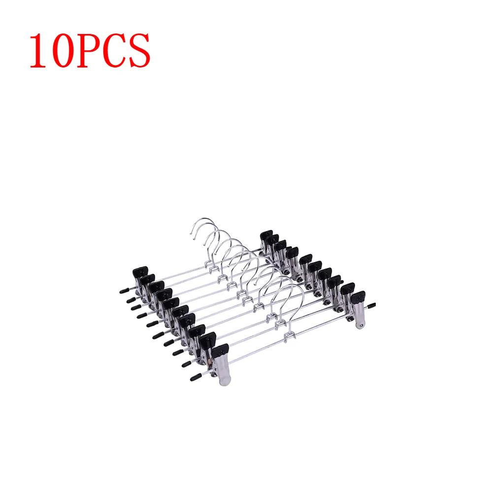 

10 шт. нержавеющая сталь брюки вешалка зажим металлическая противоскользящая прищепка для одежды гардероб брюки зажим вешалка для юбок брюки