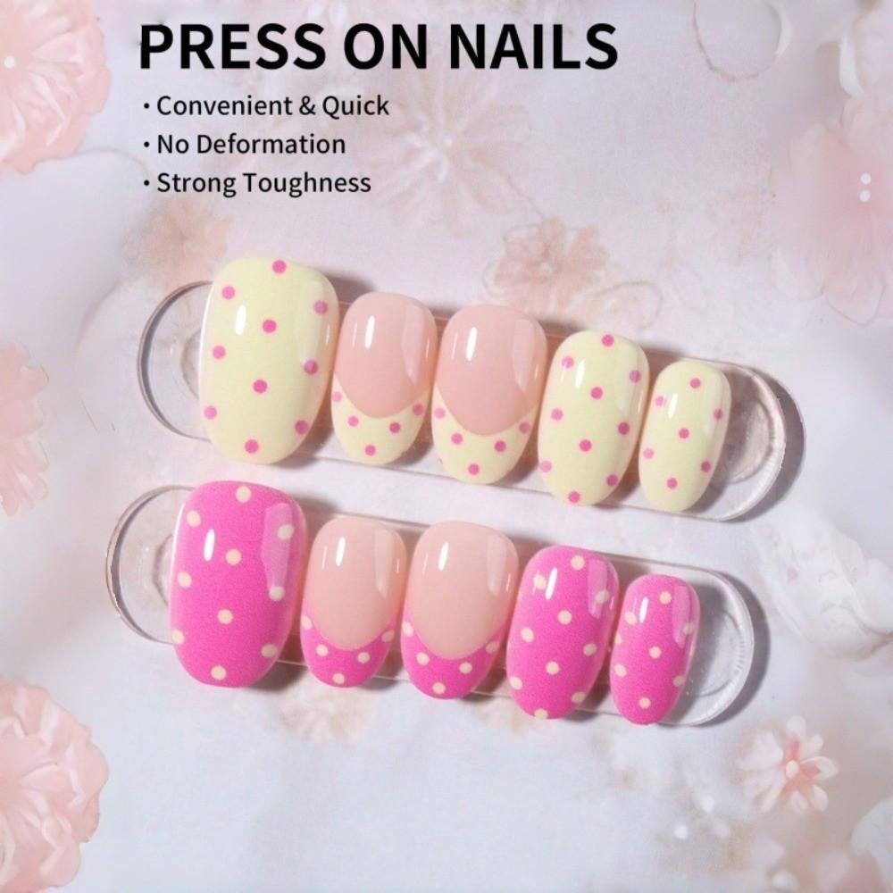 24 Stück 3D Gel Press-on Nägel Vollabdeckung Falsche Nagelspitzen Neue Falsche Nägel Nagelkunst