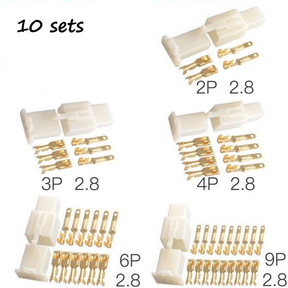 Secure Wiring Connection 2 8mm Male and Female Car Connector Set 10 Packs