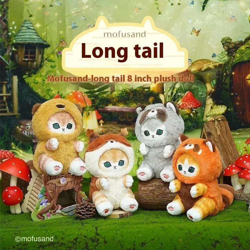 Originele Mofusand Serie Dieren met Lange Staart Pluche Pop Schattige Haai Kat Zachte Pop Kawaii Knuffel Speelgoed Cadeau Voor Kinderen