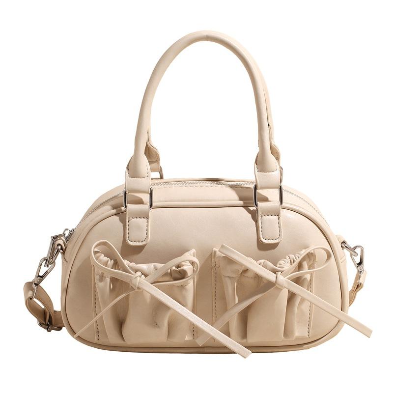 New spring and summer bags, women's handbags, straps, bows, large-capacity shoulder messenger bags