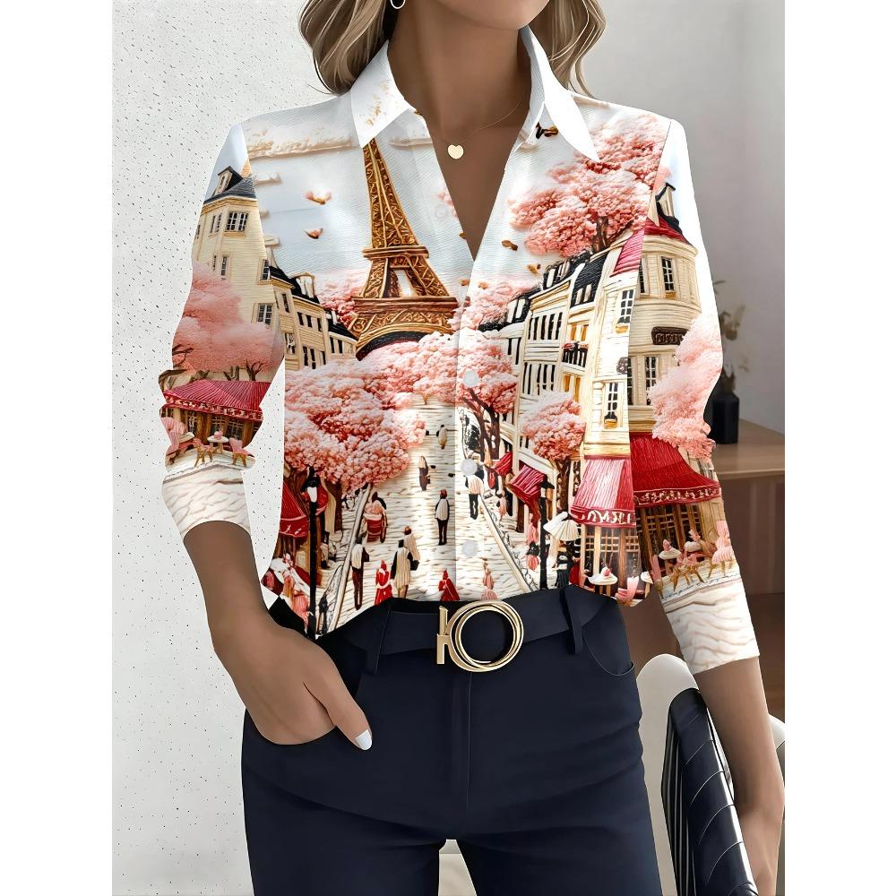 New Women's Casual Button Long Sleeve Shirt