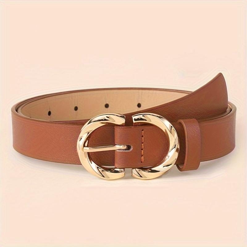 

1pc Metal Buckle PU Belt Classic Fashion Belt Jeans Dress Accessories Women 105CM верблюд