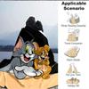 1pc Tom Jerry Flannel Throw Blanket Lightweight Soft Warm All Season Blanket for Sofa, Bed, Travel,L1028131
