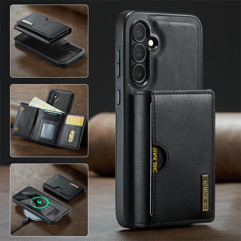 Magnetische 2-in-1 Abnehmbare Flip Leder Handyhülle für Samsung Galaxy S25 FE S25 Edge S24 Plus S23 S22 S21 Ultra Brieftasche Kartenfach Rückseite Abdeckung Coque