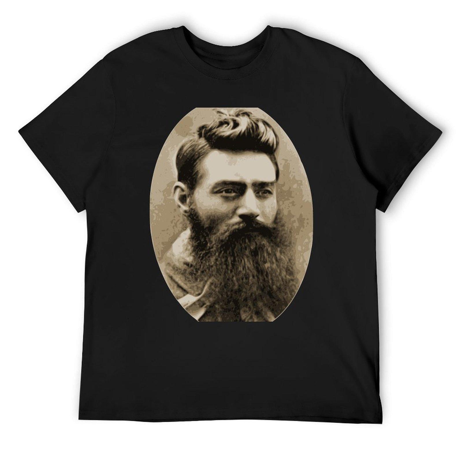 Ned Kelly T-Shirt heavyweights summer shirt street wear t shirts for men cotton 4XL